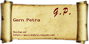 Gern Petra névjegykártya